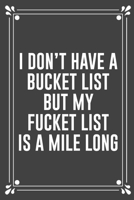 I Don't Have a Bucket List But My Fucket List Is a Mile Long: Funny Blank Lined Ofiice Journals For Friend or Coworkers 1692771329 Book Cover