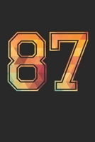 Blank Lined Journal, Notebook, Diary, Planner - 87 Lucky Number Sports Team No. 87 Age Year 1987 - 87th Birthday Gift For 87 Years Old Men and Women: Medium College-Ruled Journey Diary, 110 page, Line 1707663211 Book Cover