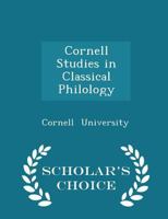 Cornell Studies in Classical Philology Volume V. 01 Pt. 02 1341822524 Book Cover