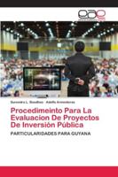 Procedimeinto Para La Evaluacion De Proyectos De Inversión Pública 6200428824 Book Cover