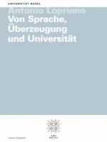 Von Sprache, Uberzeugung Und Universitat 3796522726 Book Cover