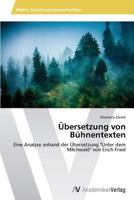 Ubersetzung Von Buhnentexten 3639497066 Book Cover