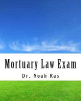 Mortuary Law Exam 1537031589 Book Cover