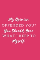 My Opinion Offended You? You Should Hear What I Keep to Myself.: Gift For Co Worker, Best Gag Gift, Work Journal, Boss Notebook, (110 Pages, Lined , 6 x 9) 167190656X Book Cover