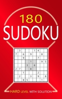 180 Sudoku Hard Level: Puzzles With Solutions for Adults B0BZFNYZ5L Book Cover