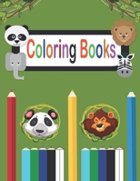 Coloring Books: Awesome Animals coloring book for kids ages 4-9 years B08VR7VBW5 Book Cover