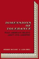 Dimensions of Tolerance: What Americans Believe About Civil Liberties 0871545918 Book Cover