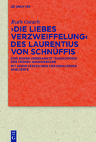 >Die Liebes Verzweiffelung: Eine Bisher Unbekannte Tragikomodie Der Fruhen Wanderbuhne Mit Einem Verzeichnis Der Erhaltenen Spieltexte 3110544628 Book Cover