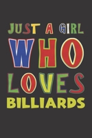 Just A Girl Who Loves Billiards: Billiards Lovers Girl Funny Gifts Dot Grid Journal Notebook 6x9 120 Pages 1676674241 Book Cover