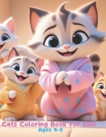 Cats Coloring Book for Kids Ages 4-8: With 54 images for girls and boys B0C2S9T5V2 Book Cover