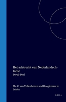 Het adatrecht van Nederlandsch-Indië: Derde Deel (Dutch Edition) 9004561730 Book Cover
