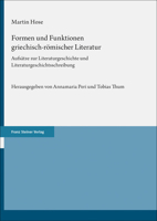 Formen Und Funktionen Griechisch-Romischer Literatur: Aufsatze Zur Literaturgeschichte Und Literaturgeschichtsschreibung 3515134115 Book Cover