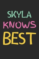 Skyla Knows Best: Lined Journal, 120 Pages, 6 x 9, Skyla Personalized Name Notebook Gift Idea, Black Matte Finish (Skyla Knows Best Journal) 1675742650 Book Cover