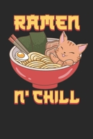 Notebook: Ramen Cat Anime 6x9 Dot Grid 120 Pages 1677154683 Book Cover