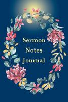 Sermon Notes Journal.: 52 Weekly Spreads - Sermon Notebook Spiral Bound, Note Taking Notebook for Sermons for 1 Full Year - cover ellipse flower watercolor paint. 1081819146 Book Cover