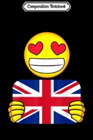 Composition Notebook: I Love United Kingdom Flag Heart Eyes Cute UK Home Journal/Notebook Blank Lined Ruled 6x9 100 Pages 1706023235 Book Cover