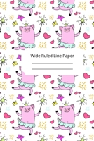 Cute Baby Pig Theme Wide Ruled Line Paper 1674232756 Book Cover