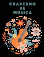 Cuaderno De Musica: Músicos Composición Libro Instrumento Manuscrito Personal Papel Piano Guitarra Estándar 13 Bastón Cuaderno grande / Diario Regalo ... Tapa blanda, Acabado mate (Spanish Edition) B083XTHQ2T Book Cover