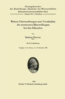 Weitere Untersuchungen Zum Verstandnis Der Zerstreuten Blattstellungen Bei Den Dikotylen 3540015019 Book Cover