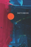 Sketchbook: Orange Moon Panting Cover Sketchbook 6x9 Inches 100 Pages for Drawing, Doodling or Sketching Lovely Gift Idea for Kids 1679349740 Book Cover