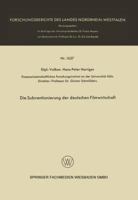 Die Subventionierung Der Deutschen Filmwirtschaft 3663003353 Book Cover