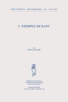 L'Exemple de Kant 9042922230 Book Cover