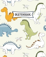Sketchbook: Cool Dinosaurs Sketch Book for Kids | Practice Drawing and Doodling | Sketching Book for Toddlers & Tweens 1674371179 Book Cover