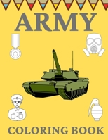 Army Coloring Book: Amazing Coloring Book with Activity Pages B08R2XCLY9 Book Cover