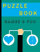 Puzzle Books Games & Fun: Puzzle Brain Teasers Paper Blank Notebook Journal 8.5x11 150 Pages This Book Is Inspired By Mind Sport 1710320362 Book Cover