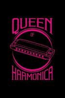 Queen Of Harmonica: Graph Paper Notebook (6"x 9" inch size = nearly DIN A5 - 120 Pages) - perfect as music book or song writing book, suitable gift for Harmonica musicians! 1079950524 Book Cover