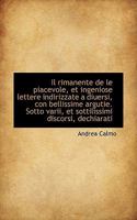 Il rimanente de le piacevole, et ingeniose lettere indirizzate a diuersi, con bellissime argutie. So 1116405474 Book Cover