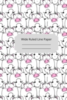 Cute Baby Pig Theme Wide Ruled Line Paper 1674239424 Book Cover