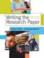 Writing the Research Paper: A Handbook With Both the Mla and Apa Documentation Styles 0495799653 Book Cover