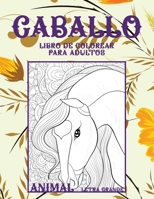 Libro de colorear para adultos - Letra grande - Animal - Caballo B09CRY4116 Book Cover