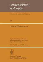 Critical Phenomena: Sitges International School on Statistical Mechanics, June 1976 Sitges, Barcelona/Spain 3540078622 Book Cover