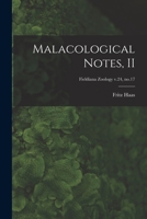 Malacological Notes, II; Fieldiana Zoology v.24, no.17 1014887771 Book Cover