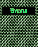 120 Page Handwriting Practice Book with Green Alien Cover Sylvia: Primary Grades Handwriting Book 1097517381 Book Cover
