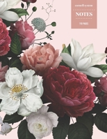 Cornell System Notes 110 Pages: Vintage Floral Notebook for Professionals and Students, Teachers and Writers - Pretty Pink Roses and Peonies 1087477093 Book Cover