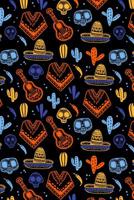 Day Of The Dead Pattern Sugar Skull Santa Muerte 28: Graph Paper 5x5 Notebook for Day Of The Dead Lovers 1099429722 Book Cover