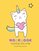 Workbook Writing for kids: Handwriting Practice Book For Kids Writing Page and Coloring Book : Numbers 1-10 : For Preschool, Kindergarten, and Kids Ages 3+ :8.5x11 : 50 pages : Yellow Cover B08FP3SVD5 Book Cover