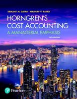 Revel for Horngren's Cost Accounting: A Managerial Emphasis -- Access Card 0134789709 Book Cover