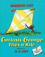 Rare H. A. Margaret Rey Curious George Flies a Kite 1958 First Edition 1st Printing 0395169658 Book Cover
