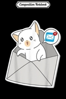 Composition Notebook: Japanese Kawaii Anime Cute Cat In Mail Inbox Journal/Notebook Blank Lined Ruled 6x9 100 Pages 170220748X Book Cover