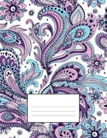 Cornell Method Notebook: Perfect for studying, notetaking, college work: Purple Paisley pattern cover 1710497815 Book Cover