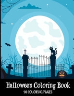 Halloween Coloring Book: 40 Easy Halloween Coloring Pages for Adults 1695203895 Book Cover