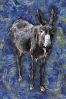 Donkey: Notebook Blank College-Ruled Lined in Van Gogh Starry Night Art Style 1795789182 Book Cover