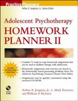 Adolescent Psychotherapy Homework Planner II 0471274933 Book Cover