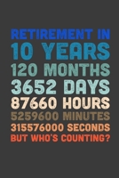 Retirement In 10 Years 120 Months: A 10 Years 'Til Retirement Countdown Journal 1686018657 Book Cover