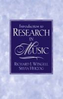 Introduction to Research in Music 0130143324 Book Cover