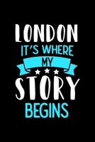 London It's Where My Story Begins: London Graph Paper Notebook with 120 pages 6x9 perfect as math book, sketchbook, workbook and diary 1650321619 Book Cover